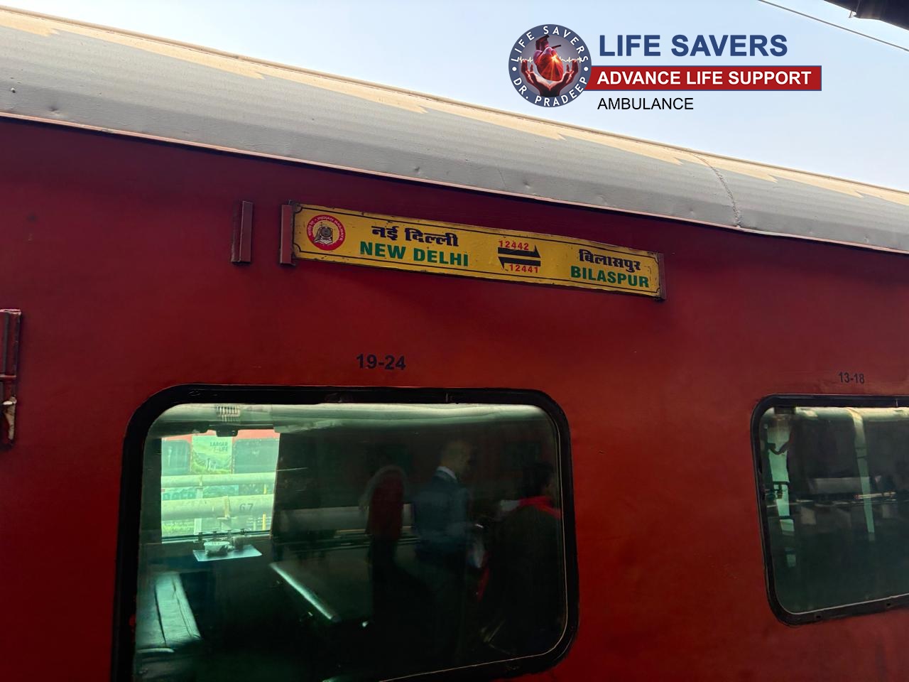 ICU Train Ambulance From Raipur To Delhi