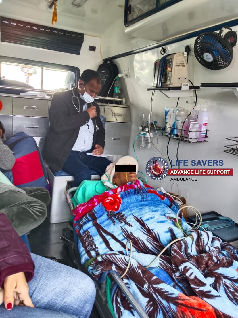 ACLS AMBULANCE From Inderprastha Apollo Hospital, Delhi to PGI Hospital, Chandigarh