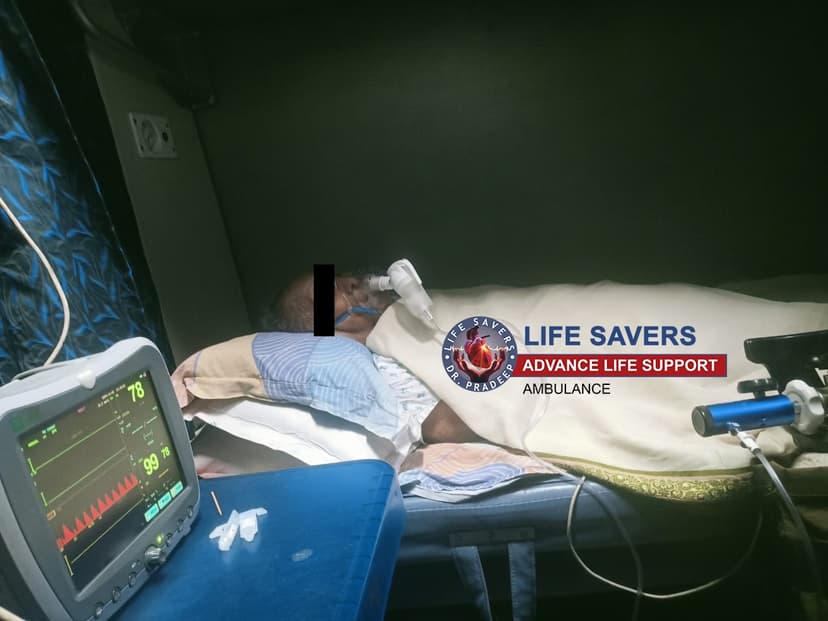 Tumor Patient Shifted From Delhi To Bhubaneswar in Lifesavers ACLS Rail Ambulance