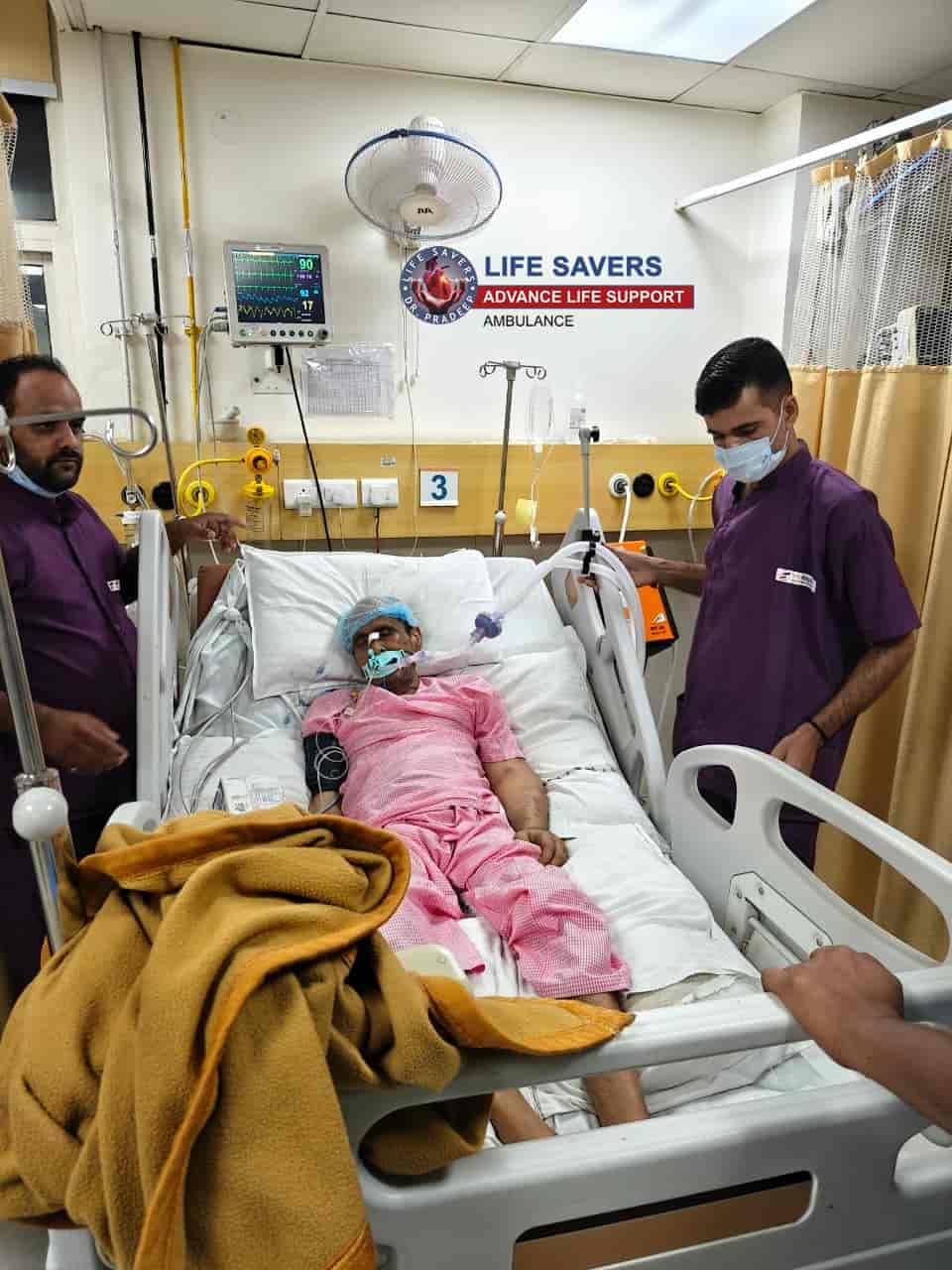 ICU Patient Transport: Sonipat to SGRH Delhi by Life Savers Ambulance