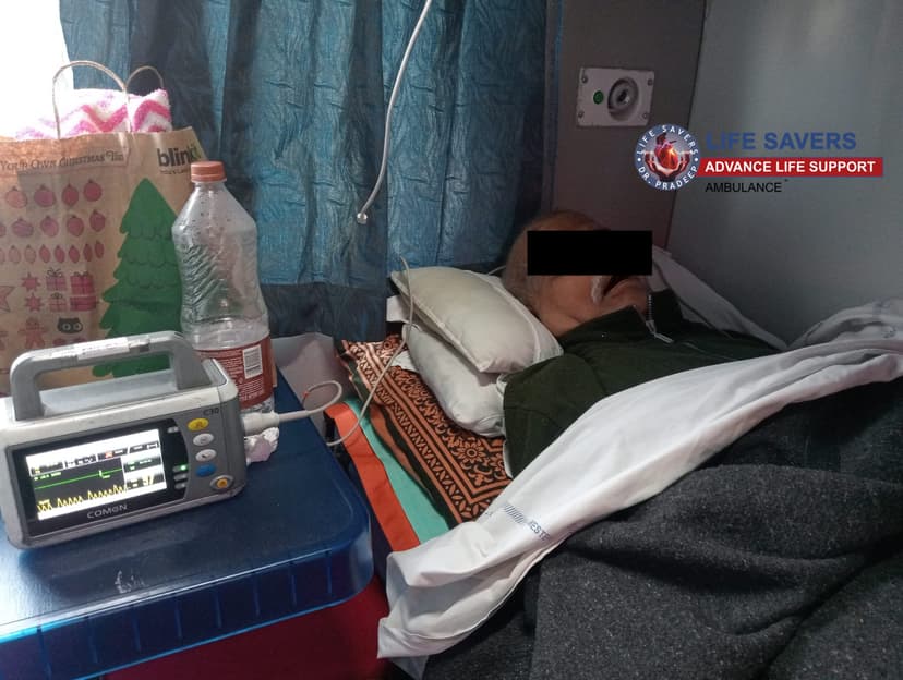 Bed-Ridden Transfer via Lifesavers Train Ambulance