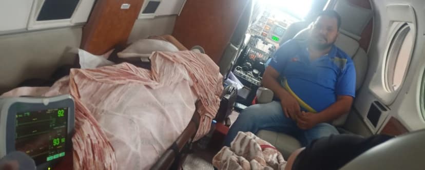 Lifesavers Chartered Flight From Jammu To Delhi